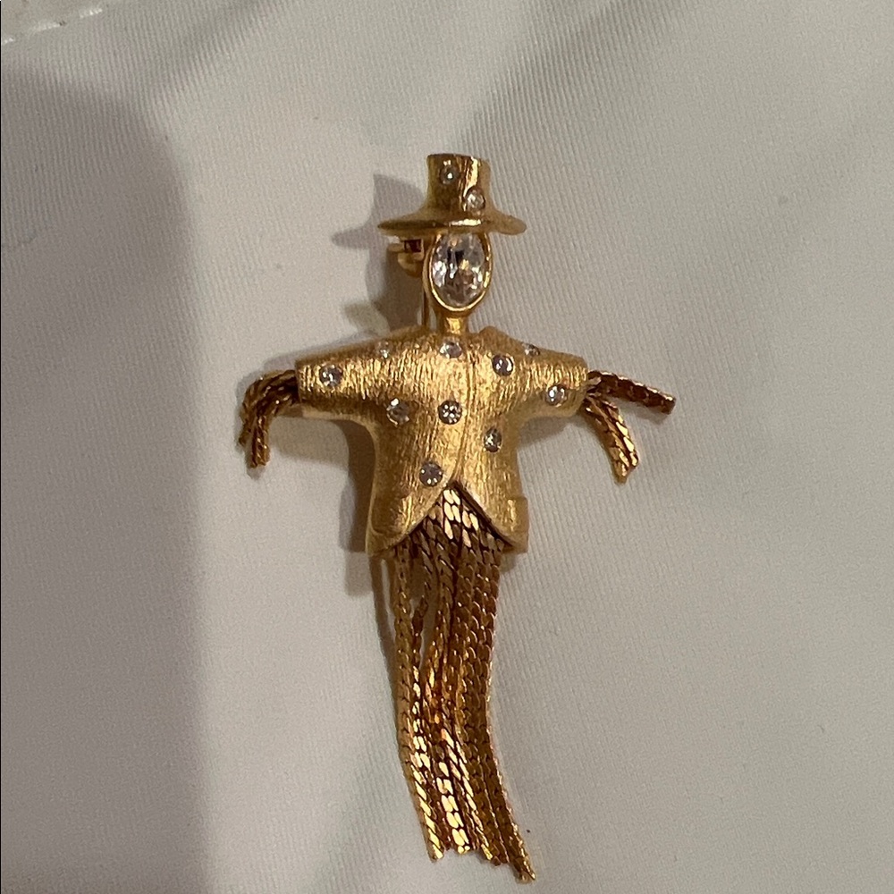 Vintage Scarecrow Brooch
